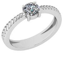 CERTIFIED 1.5 CTW D/SI2 ROUND (LAB GROWN Certified DIAMOND SOLITAIRE RING ) IN 14K YELLOW GOLD