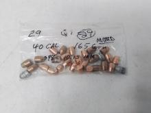 29 pcs 40 caliber bullets