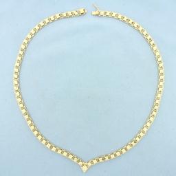 19 Inch Diamond Cut Sparkle Necklace In 14k Yellow Gold