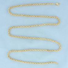 23 Inch Rope Link Chain Necklace In 18k Yellow Gold