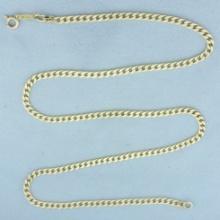 Italian 20 Inch Curb Link Chain Necklace In 14k Yellow Gold