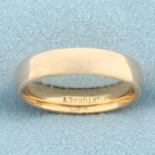 High Polish Wedding Band Ring In 14k Rose Gold