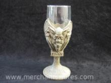 Gargoyle Goblet, Glass and Resin, 1 lb 1 oz