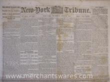 New-York Tribune June 16 1962 Civil War Era Newspaper