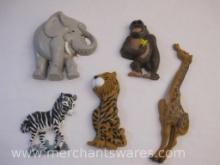 Complete Set of 5 Burwood Products Vintage Zoo Animal Nursery/Wall Decorations, 11 oz