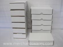 Twelve White Mailer Boxes, approx 8.5 x 5 x 2.5 inches in size