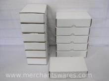 Twelve White Mailer Boxes, approx 8.5 x 5 x 2.5 inches in size