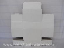 Twelve White Mailer Boxes, approx 4.5 x 7 x 2.5 inches in size