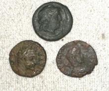 3 Ancient Bronze Coins