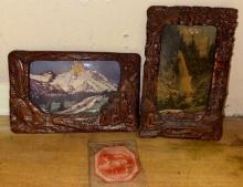Antique Mt. Rainier National Park Pictures frames with Antique Postcards