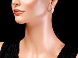 14k White Gold 1.90ct Diamond Earrings