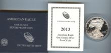 2013-W AMERICAN SILVER EAGLE PRF