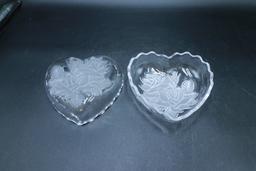 Glass Covered Heart Dish