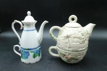 2 Single Serving Tea Cup And Pot Combinations
