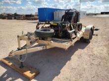 1987 Big Tex 16Ft Trailer w/Toro Stand On Skid Steer w/Trencher Attachment