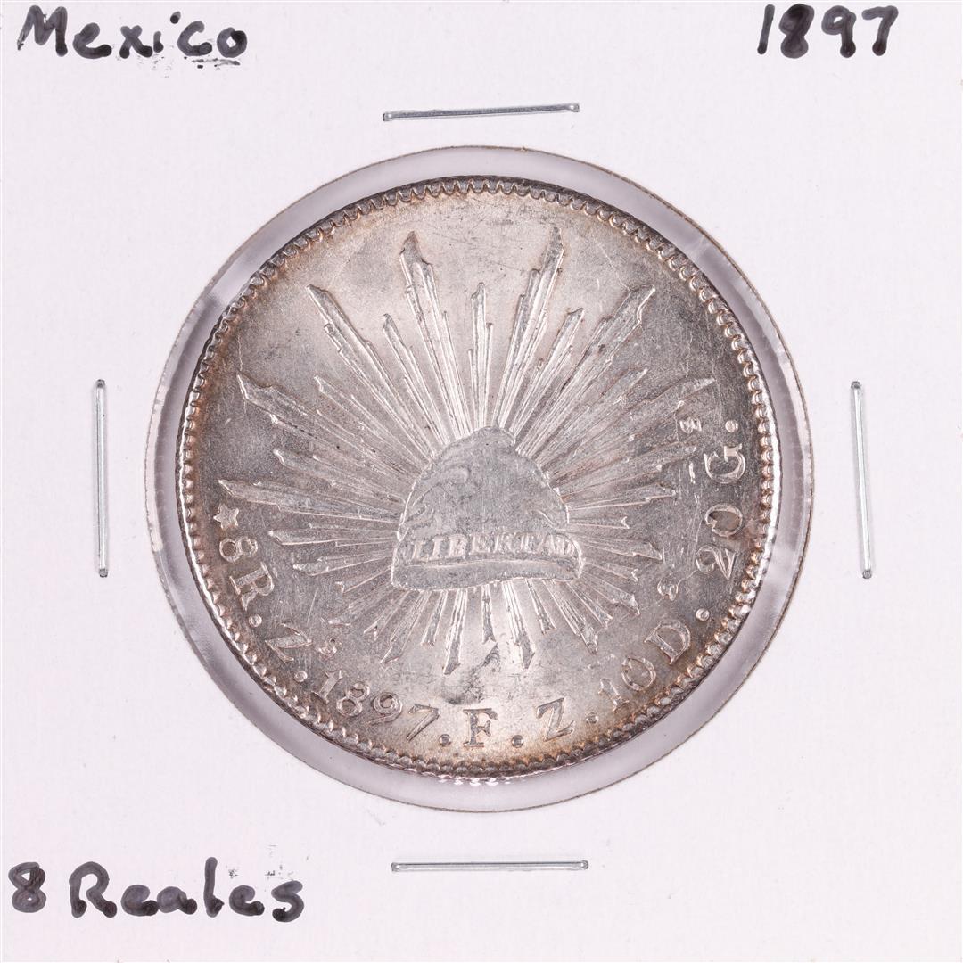 1897 Mexico 8 Reales Silver Coin
