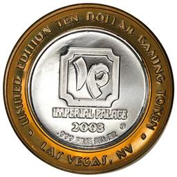 .999 Silver Imperial Palace Hotel & Casino Las Vegas $10 Limited Edition Gaming Token