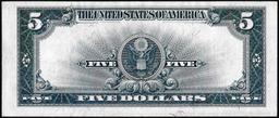 1923 $5 Porthole Silver Certificate Note