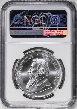 2020 South Africa Krugerrand Silver Coin NGC MS70 First Day of Production