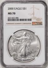 2000 $1 American Silver Eagle Coin NGC MS70