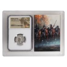 Roman Empire 249-251 AD Trajan Decius AR Double-Denarius Ancient NGC Ch AU Story Box