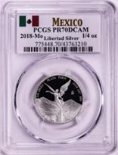 2018-Mo Mexico Proof 1/4 oz Silver Libertad Coin PCGS PR70DCAM