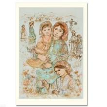 Edna Hibel (1917-2014) "Family in the Field" Limited Edition Lithograph on Paper