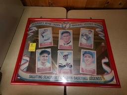 Seagrams Seven Crown Baseball Legends Mirror