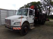 2011 Freightliner Business Class M2 Stake Body with Palfinger Crane, Side B