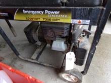 Coleman 5250 Watt Generator, Pulls With Compression, Tank Empty, Not Tested