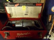 Milwaukee Sawzall in metal case, corded (Ft Living Room)