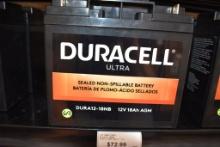 DURACELL ULTRA SEALED BATTERY, MODEL DURA12-18NB