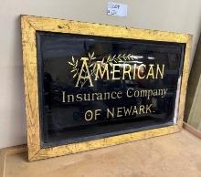 Framed "American Insur Comp Newark" Sign