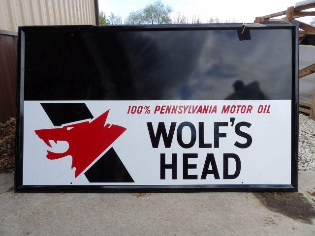 Wolfs Head Motor Oil 1972 Sign