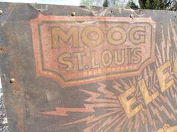 MOOG St. Louis Electrically Heat Treated Tested Springs E & B Garage Sign