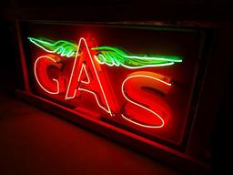 Flying A Gas Neon Porc. Sign