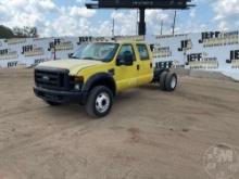 2008 FORD F-450 SINGLE AXLE VIN: 1FDXW46R28ED74825 CAB & CHASSIS