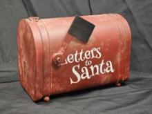 LETTERS TO SANTA metal MAILBOX, holiday decor