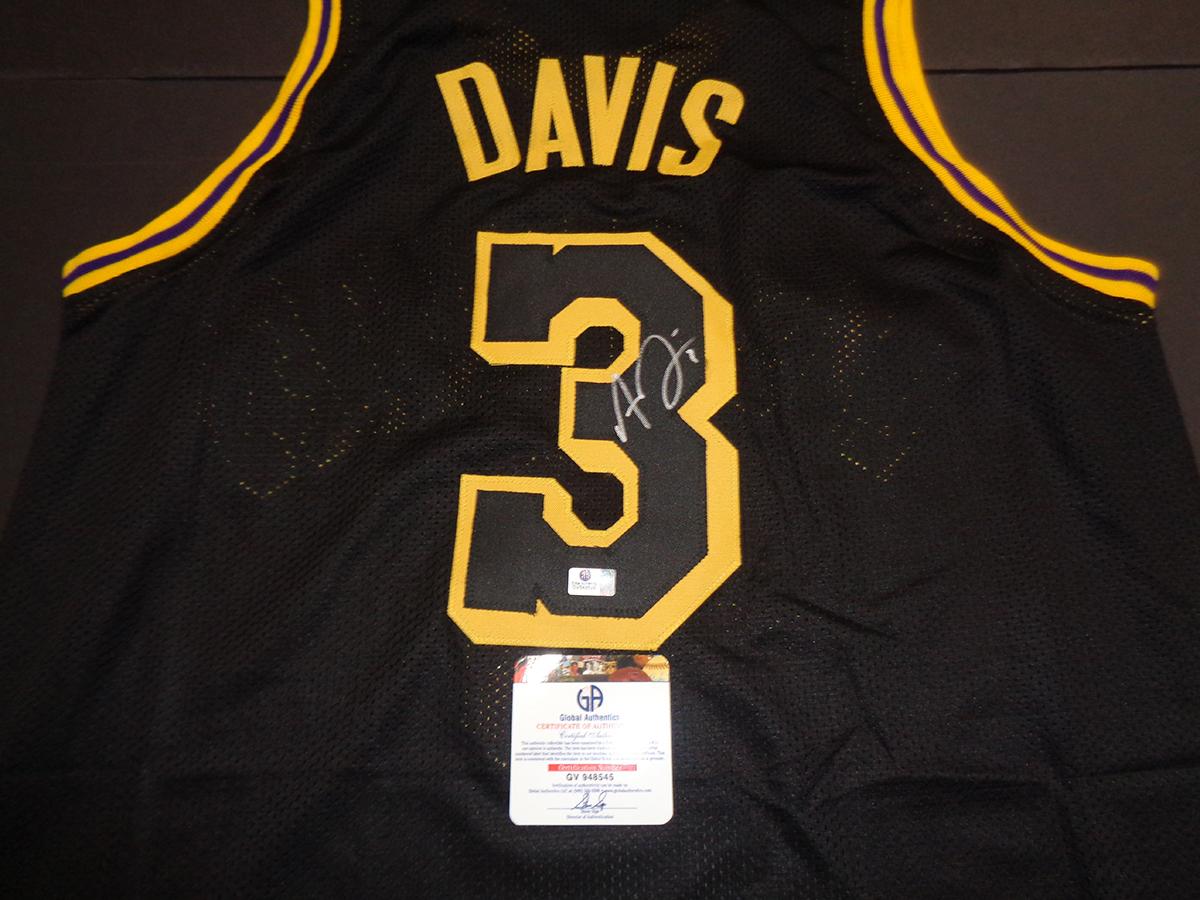 Anthony Davis Los Angeles Lakers Autographed Custom Basketball Jersey GA coa
