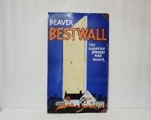 Original Beaver Bestwall Porcelain Sign