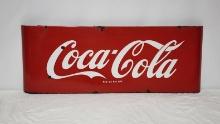 Original Coca-Cola Porcelain Sled Sign