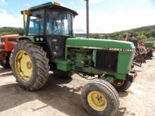 John Deere 2950 2wd Tractor, Factory Cab, Like New 18.4-38 Tires, Dual Remo