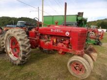 1953 Farmall Super M Antique Tractor, Set Up As A Pulling Tractor With Hitc