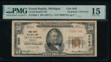 1929 $50 Grand Rapids MI National PMG 15