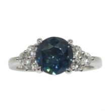 GIA Certified 2.80 Ct Midnight Blue Sapphire Ring