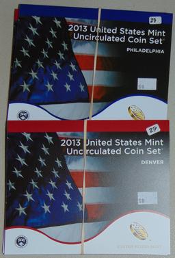2013, 2013 U.S. Mint UNC. Sets P, D.