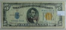 1934A $5 Silver Certificate "North Africa" Gold