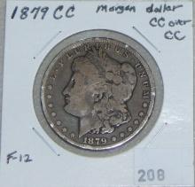 1879CC Morgan Dollar CC over CC F-12.