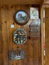 Small Spoon Collection, Shadow Box with Figurines, etc.