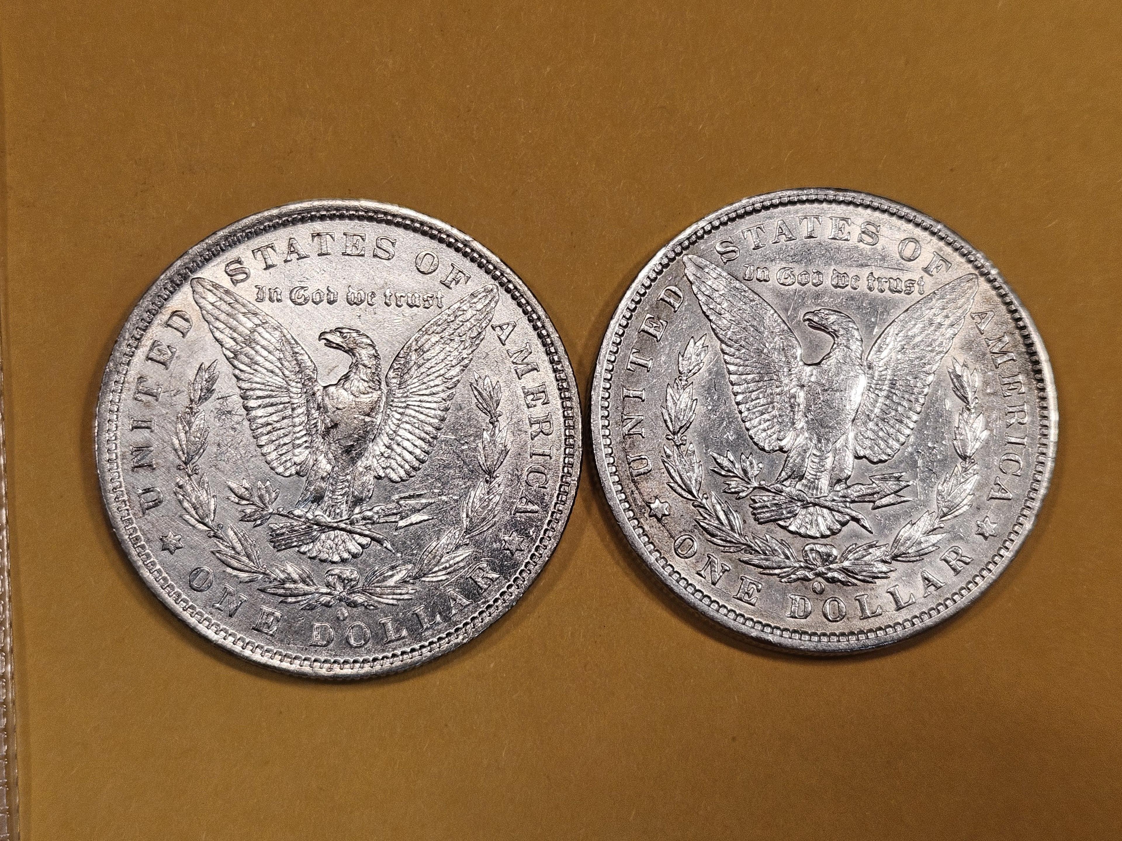 1882-O and 1899-O Morgan Dollars